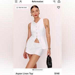 Reformation Aspen Top and Linen Skirt